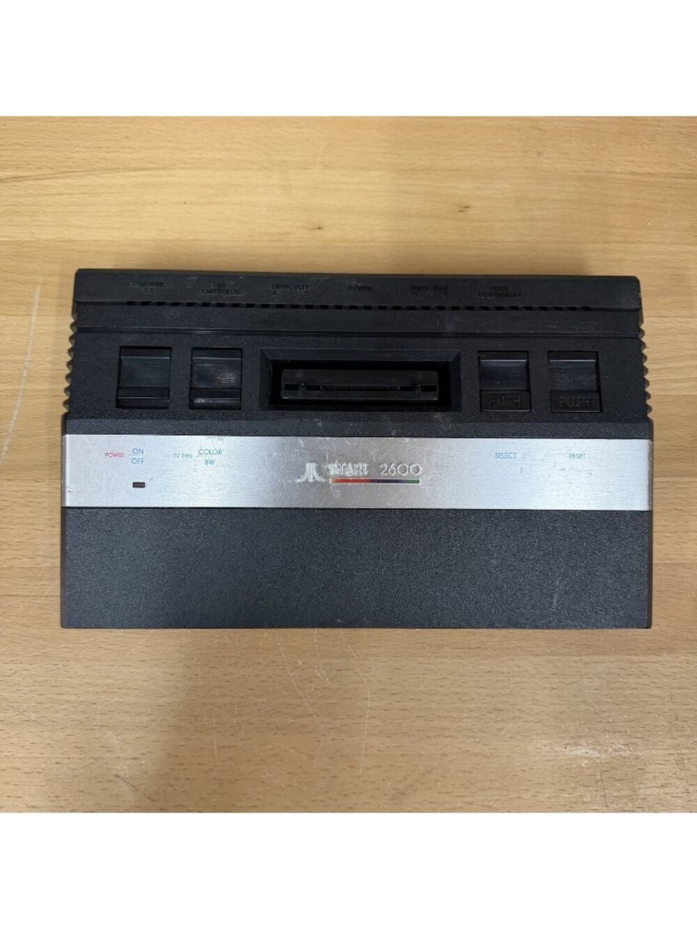Atari 2600 Jr Home Console Black 1980s Plastic Metal EBA72R2600 Parts or Repair